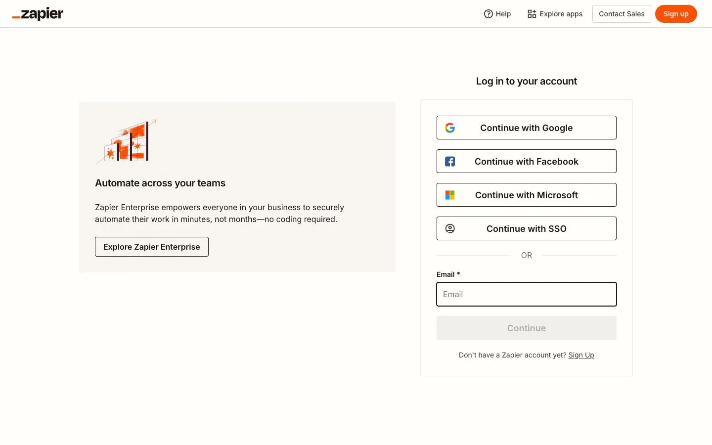 Zapier — Login