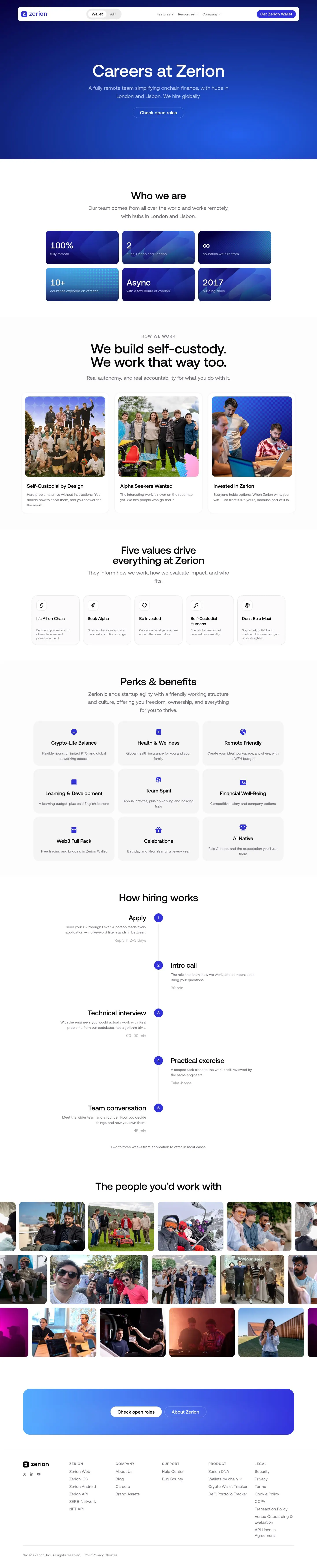 zerion.io — Vakansiyalar